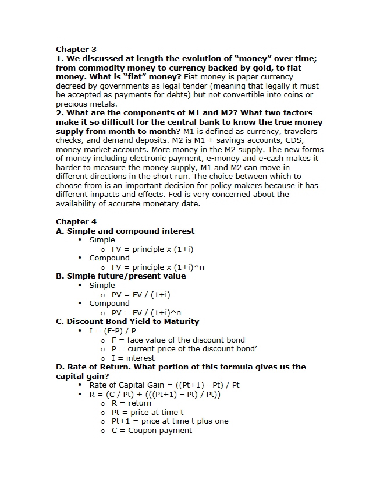 Financial Markets and Banking Chapter Three Notes
