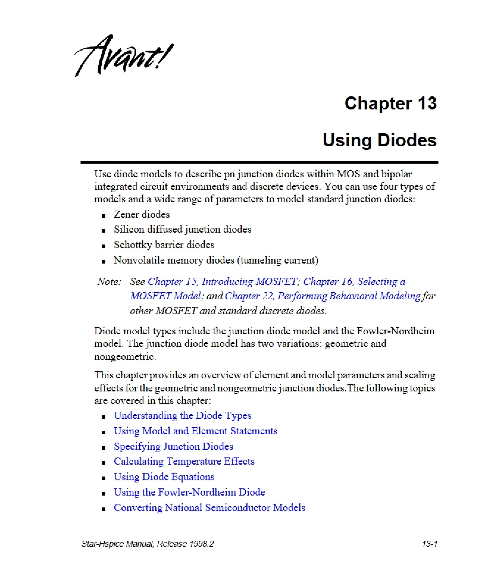 Diode Usage