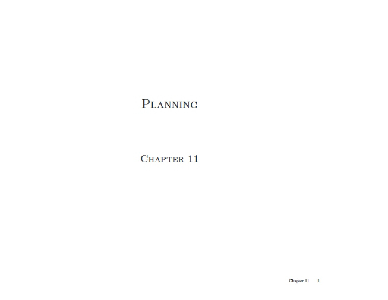 Planning Notes