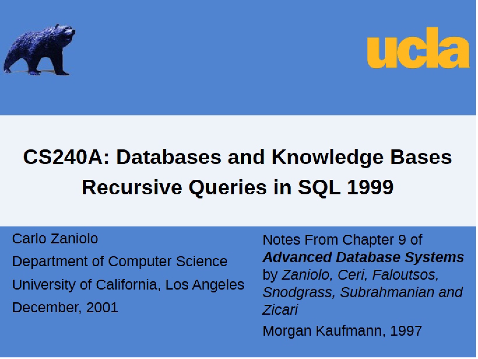 Recursion in SQL