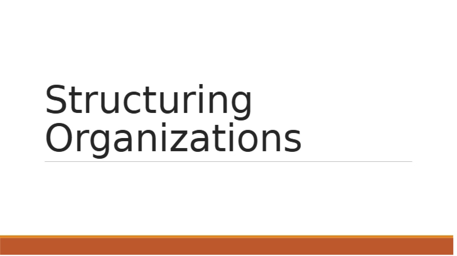 Organization Structuring (PPTC10)