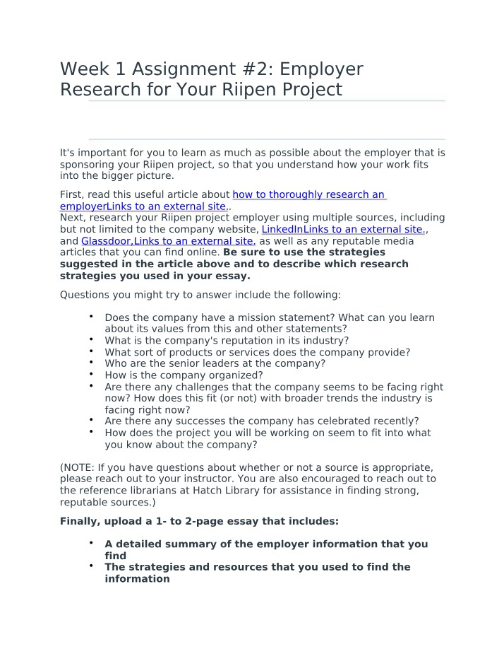 Riipen Project Employer Research - Week 1 Assignment 2