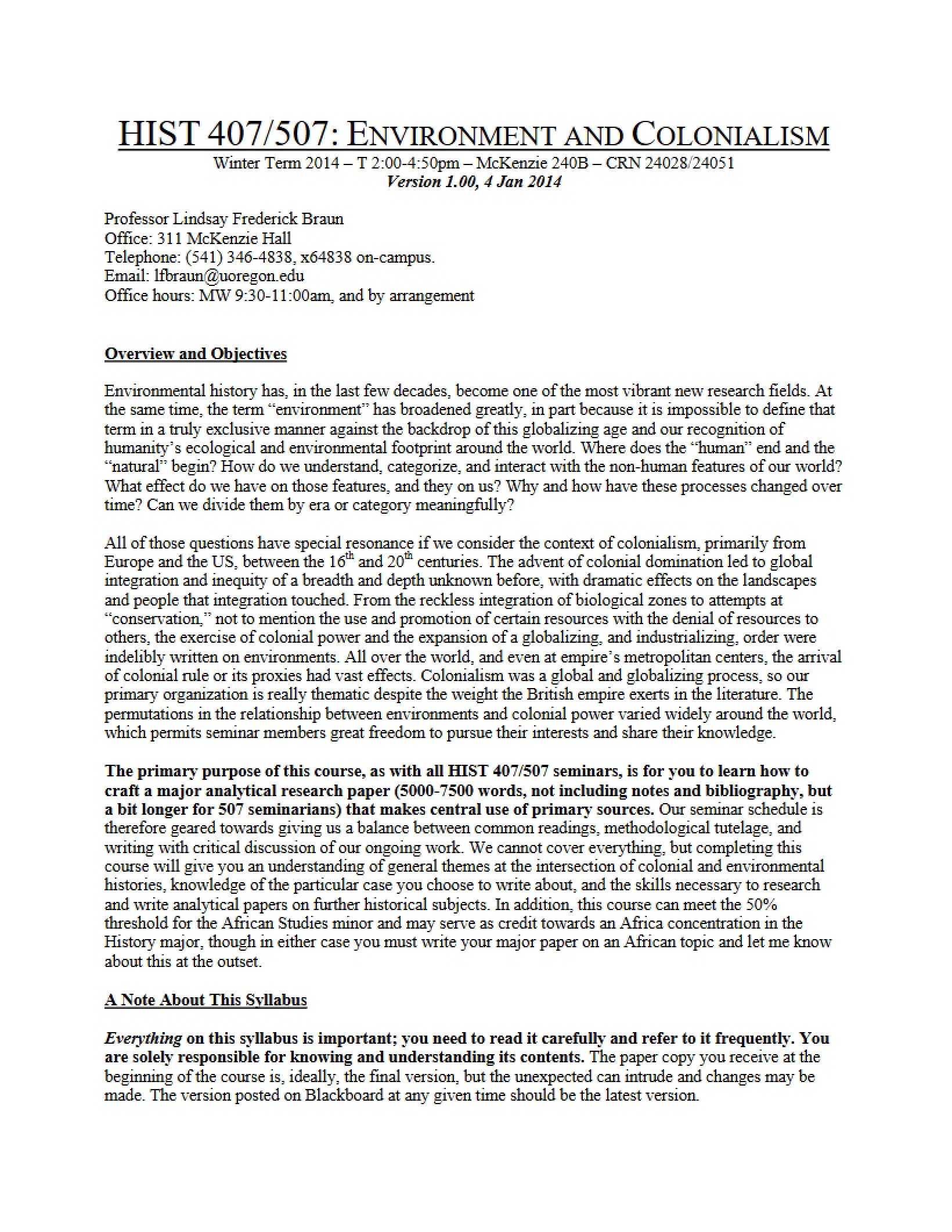 Syllabus for Seminar on Sengoku Era