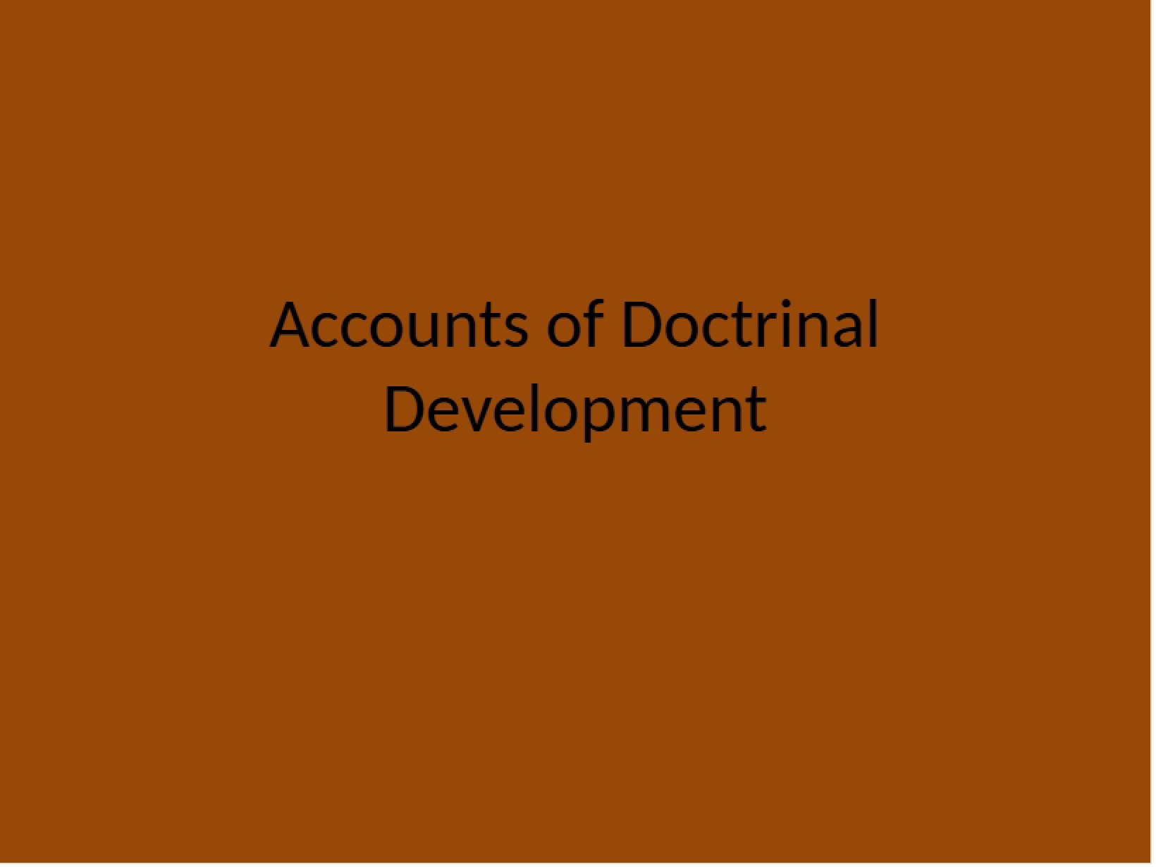 Doctrinal Development Accounts