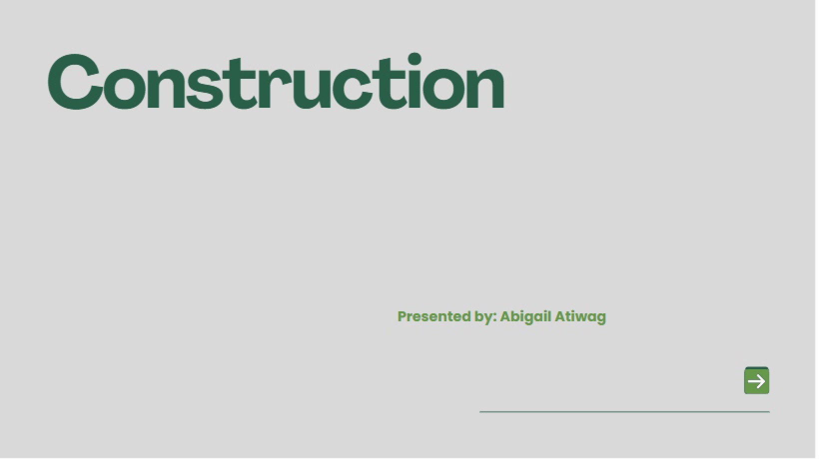 Construction Infrastructure Principles