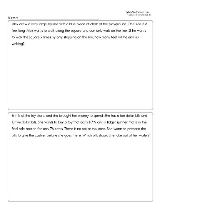Math Worksheets Grade 4 Set B