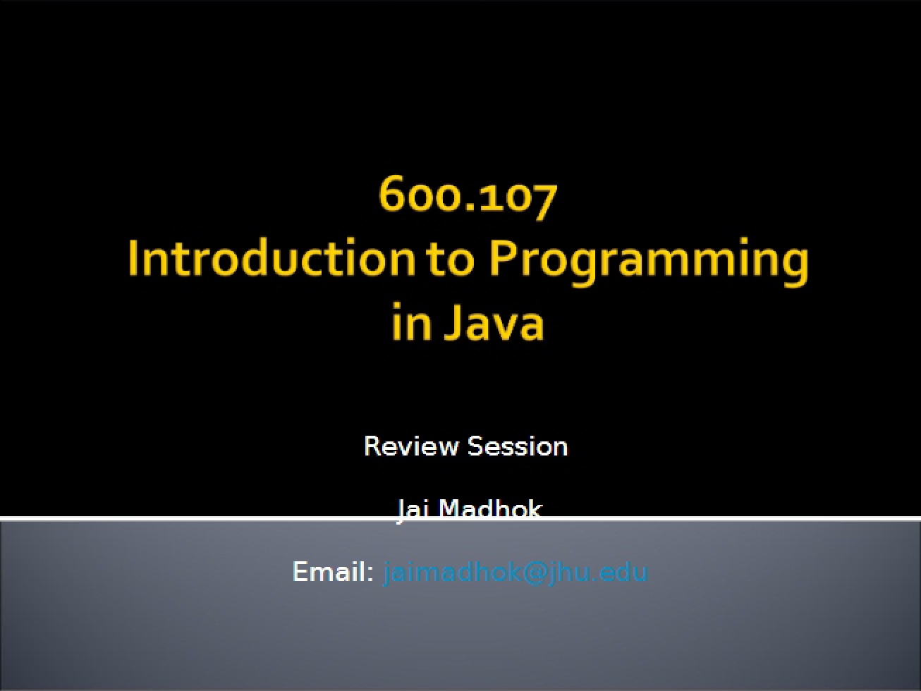 Java Programming Introductory Midterm Review