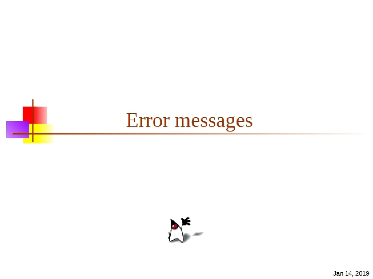 Messages for Errors