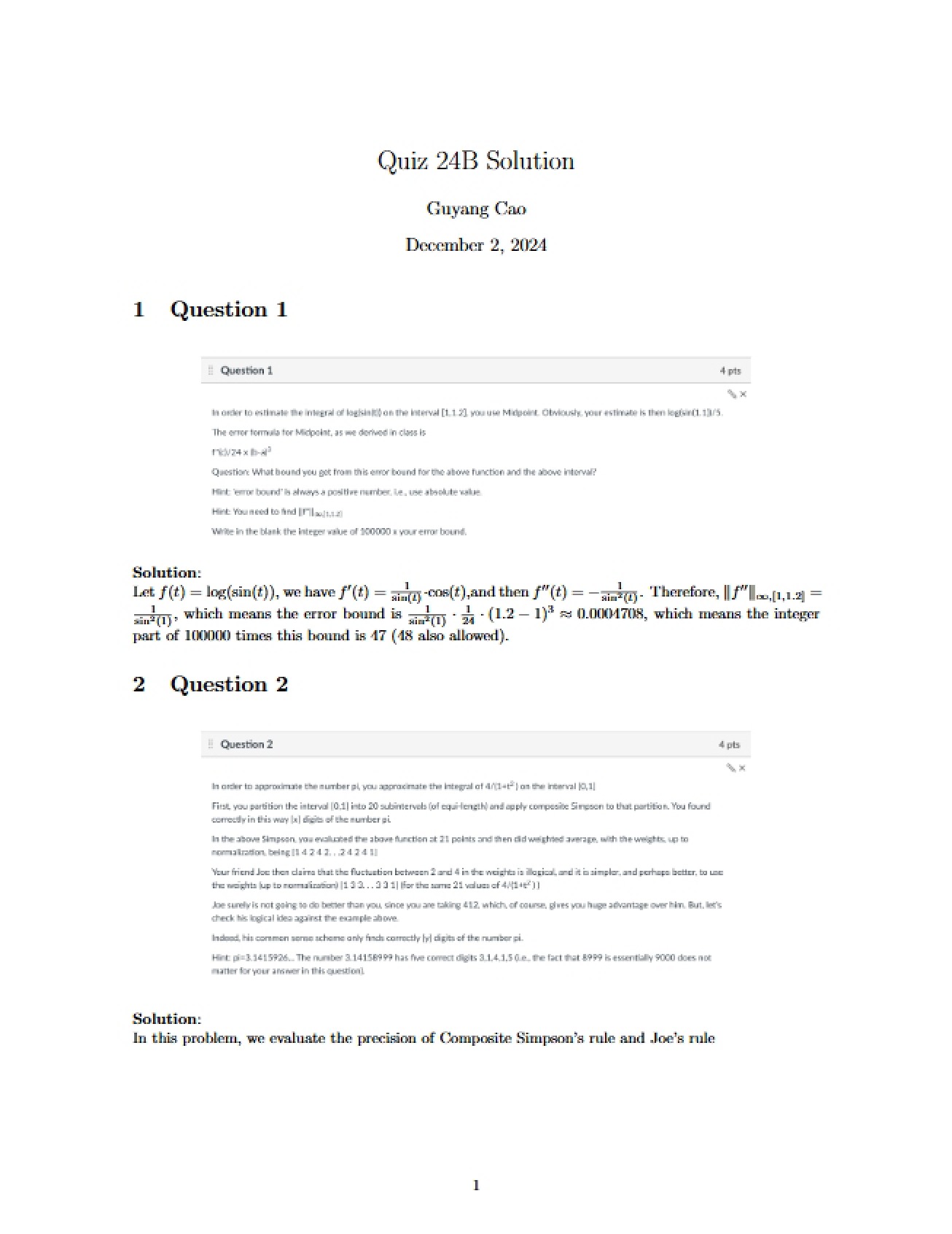 Quiz 24B Answers