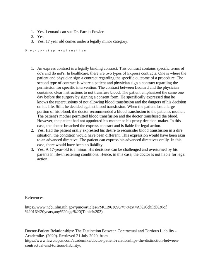 Breach of Contract - Case Study Results