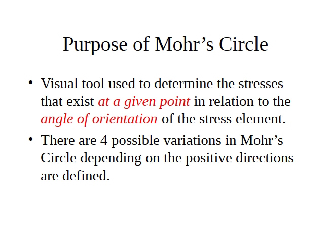 Mohr's Circle Part Two