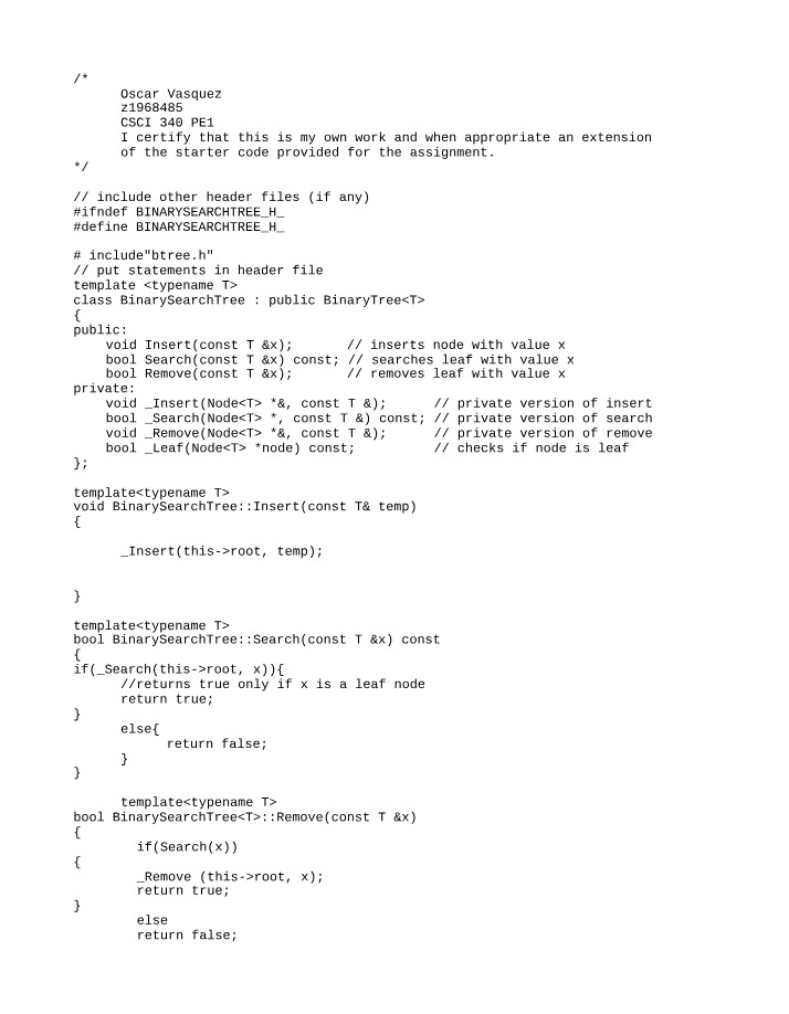 Binary Search Tree - Insert and Search Implementation in C++