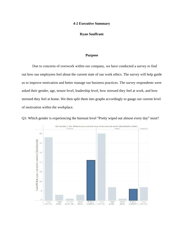 Work Ethics Survey - Results and Recommendations