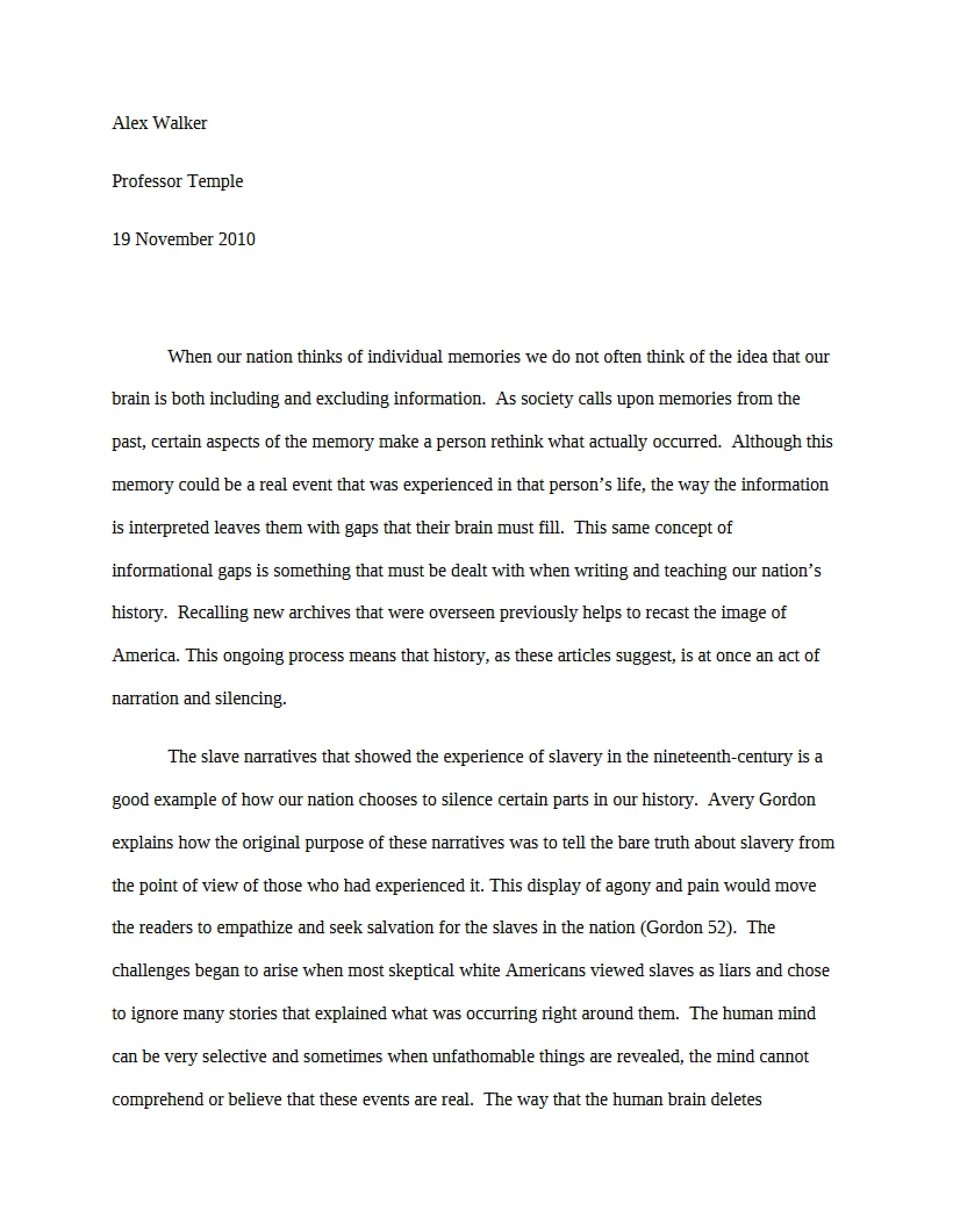Essay Content