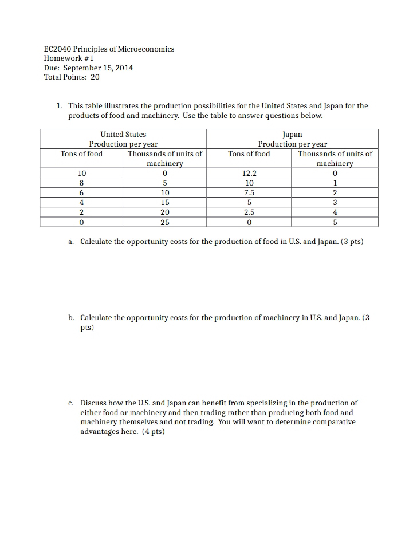 Homework 1 (Micro)