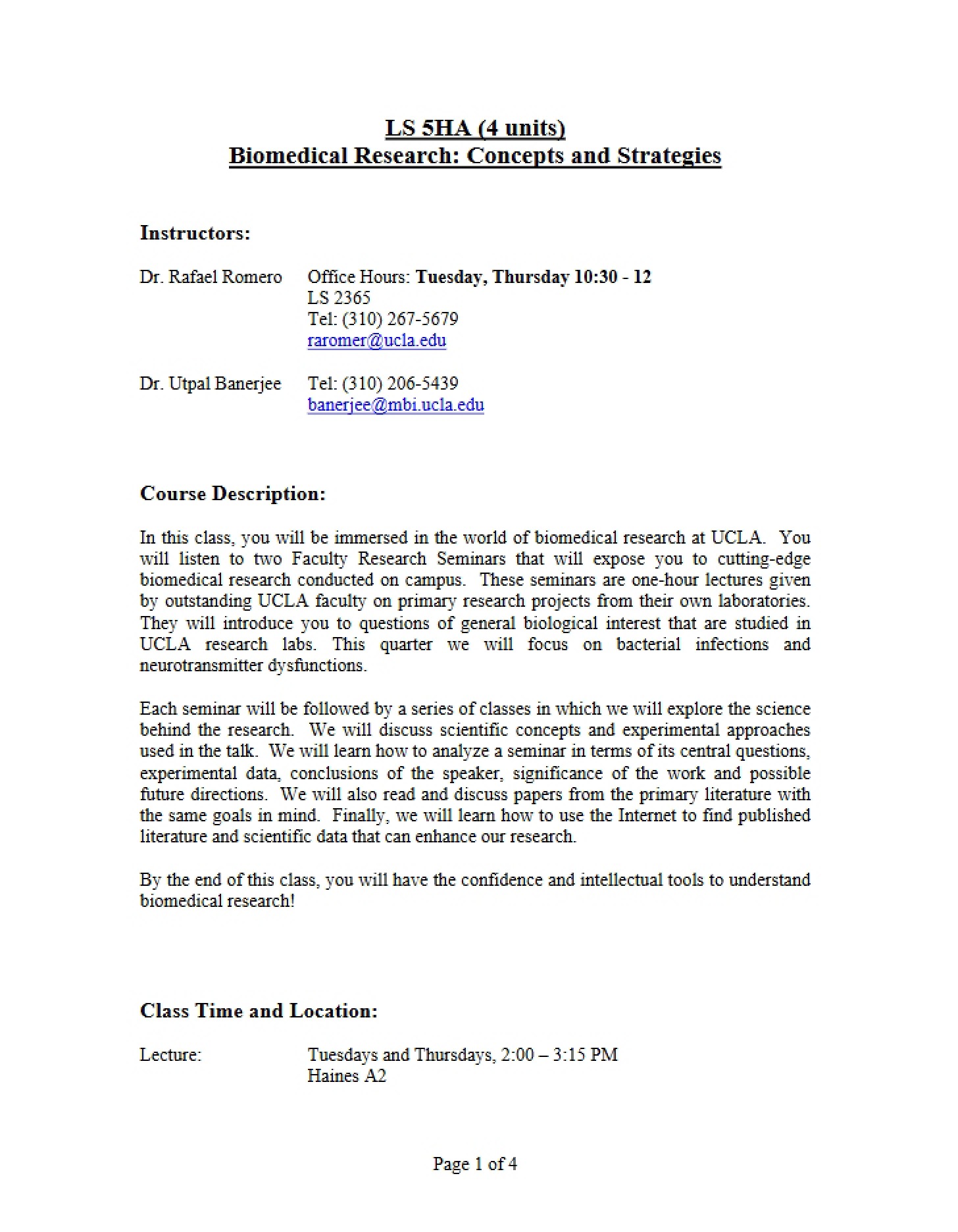 Syllabus BMDRES 5HA (Spring 08)