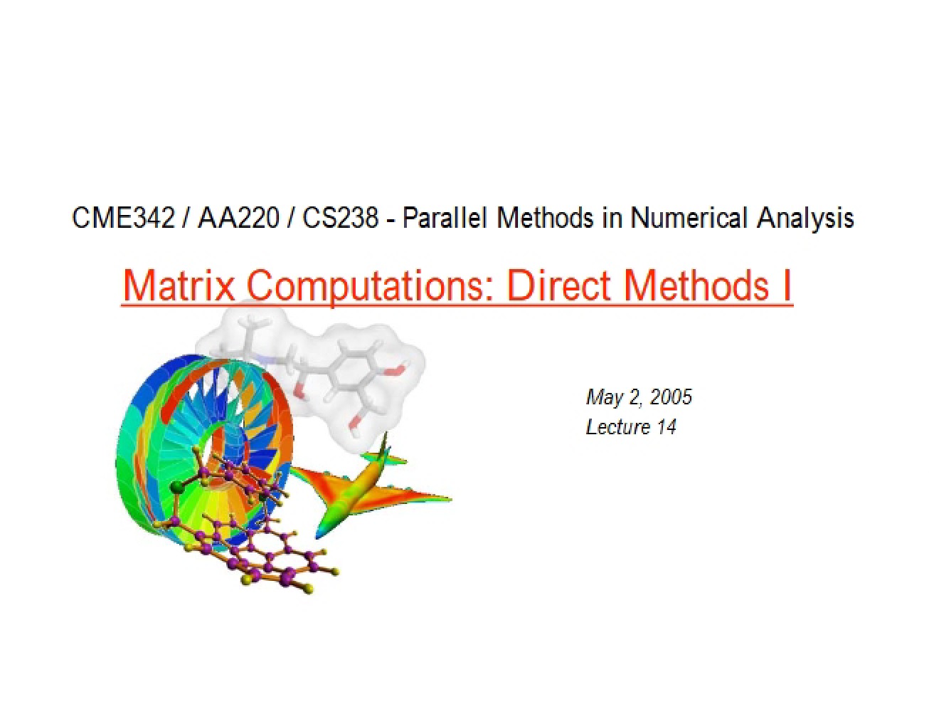 First Part of Direct Methods for Matrix Computations