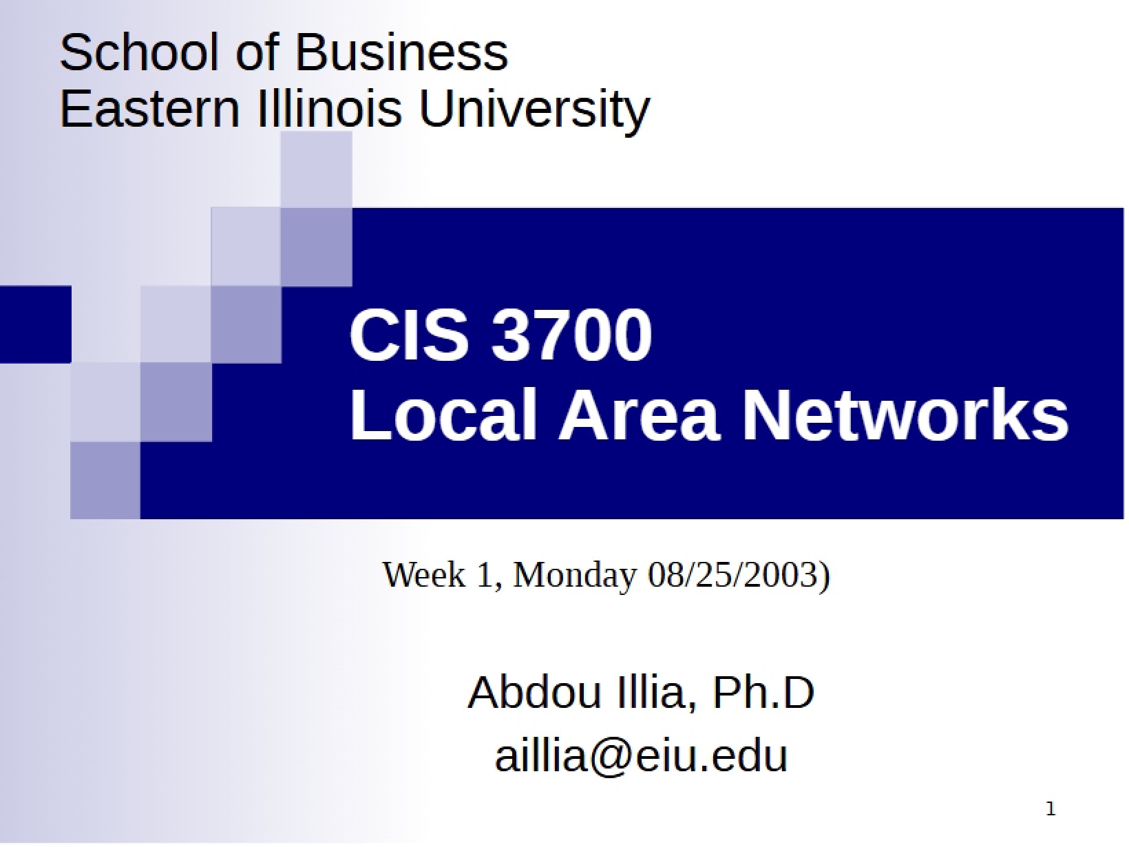 Local Area Networks Course Material