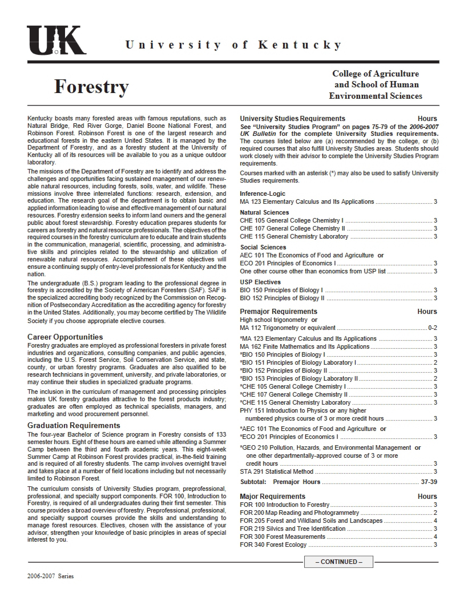 Forestry Concepts