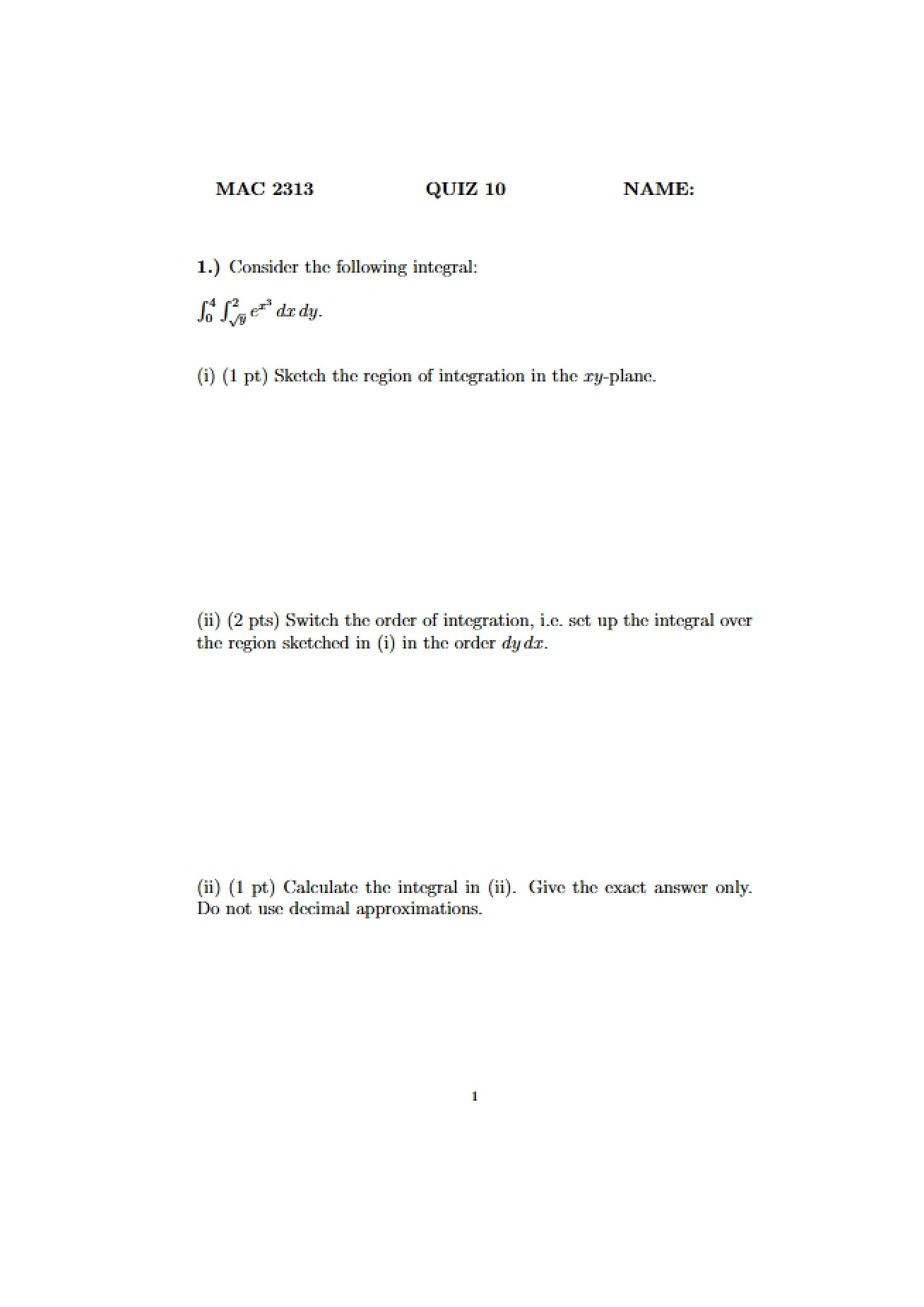 Multivariable Calculus Study Guide