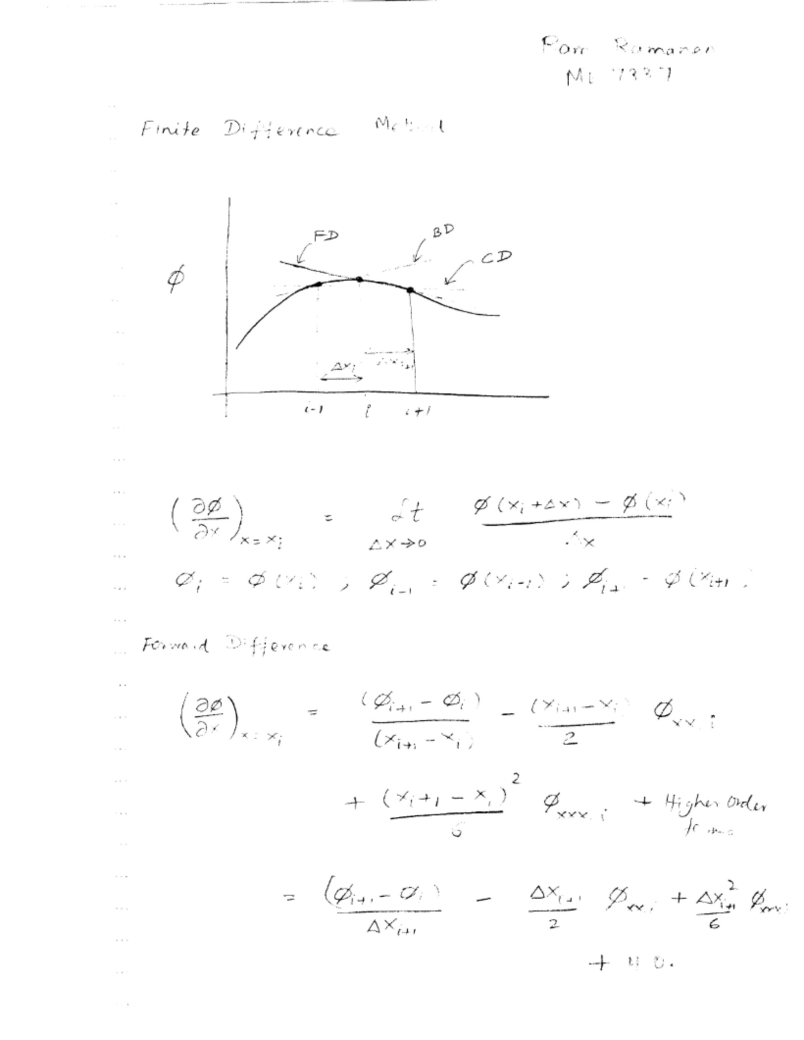 Finite Difference Methods Study Notes