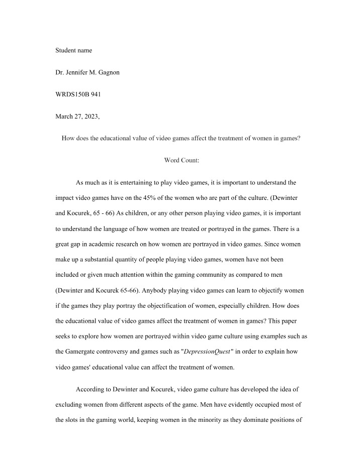 WRDS150 - CY032 Document