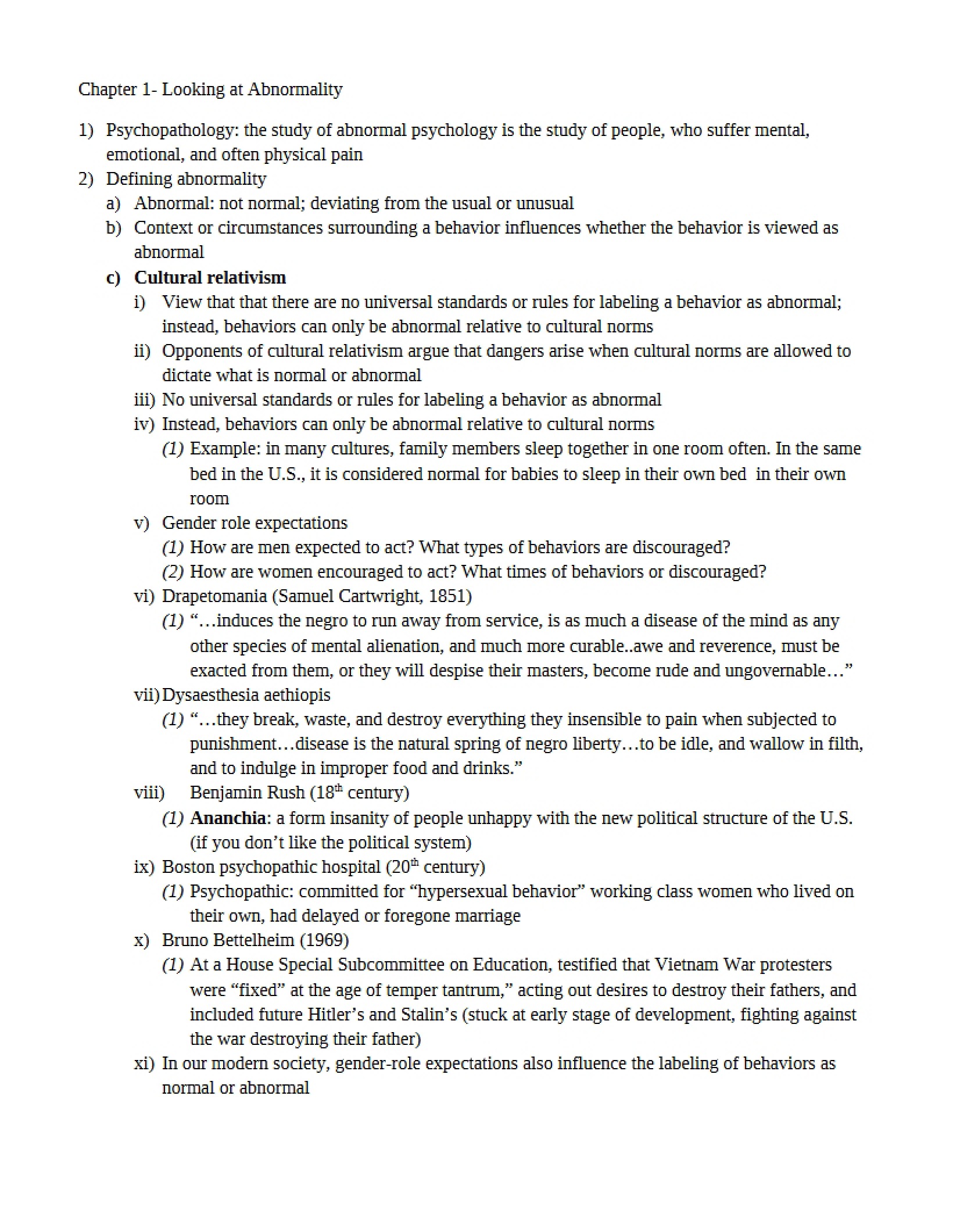 Overview of Abnormality Chapter 1