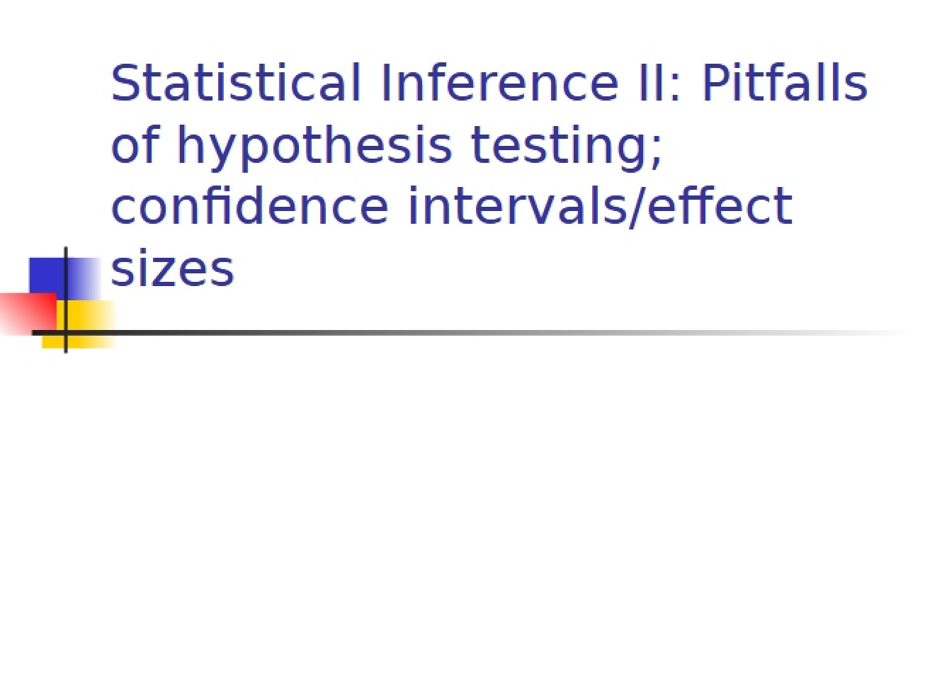 Introduction to Probability and Statistics for Clinical Research Lecture Notes