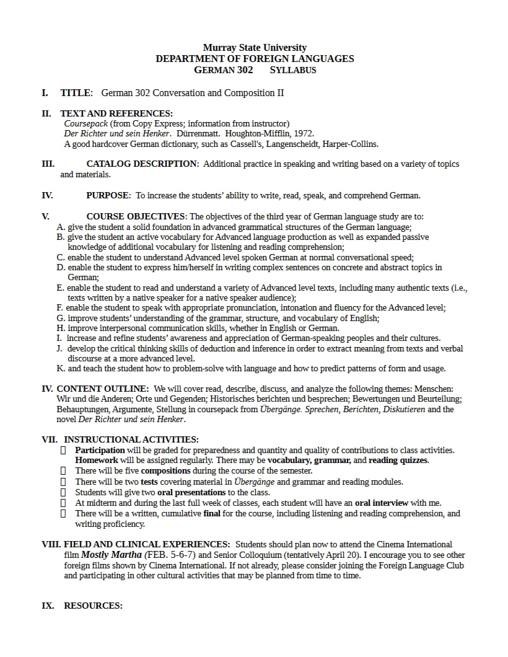 Syllabus