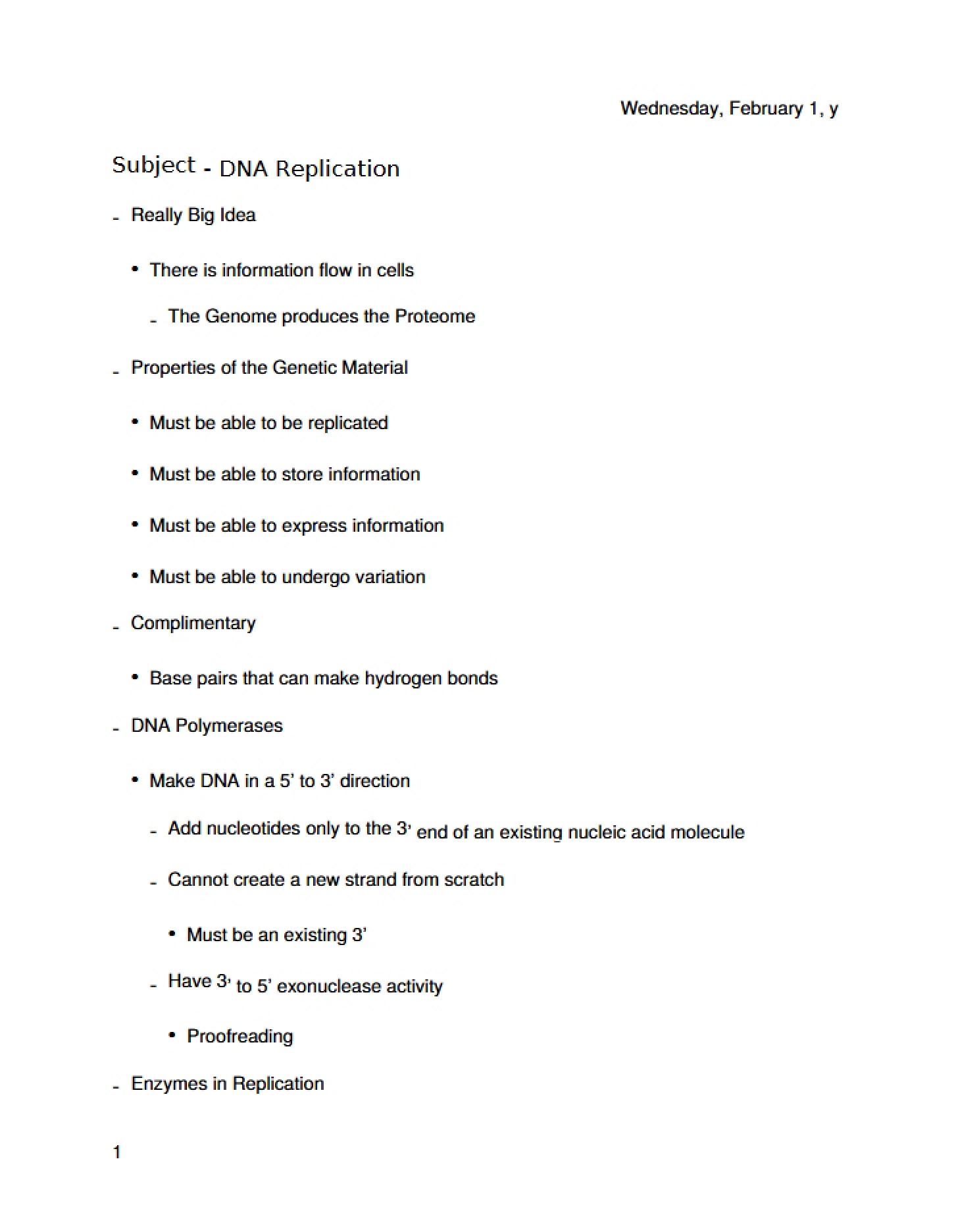 DNA Replication Topic