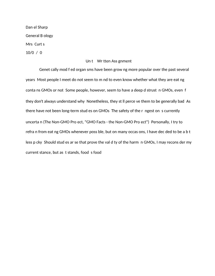 Written Assignment - Unit 2