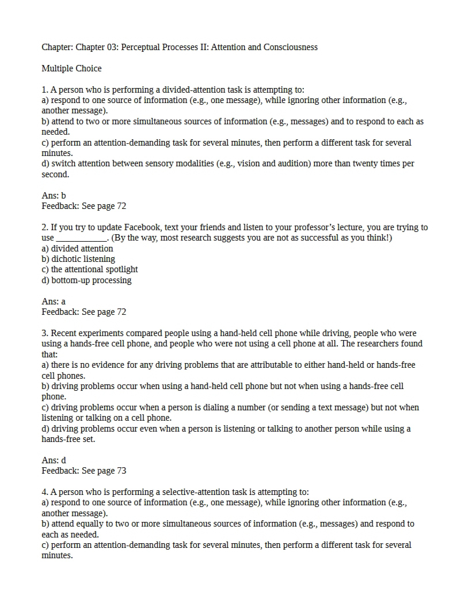 Cognitive Psychology Chapter 03