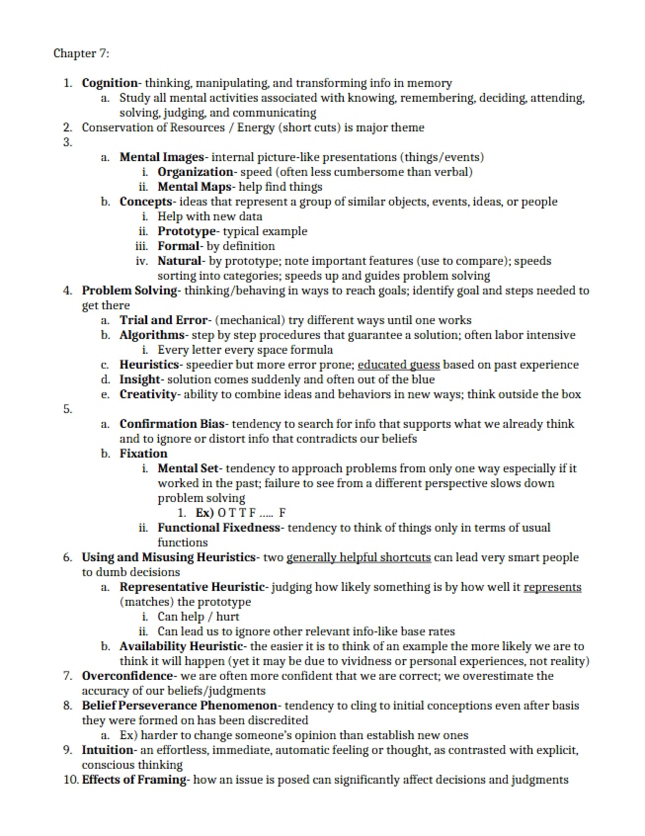 Cognition Chapter Seven