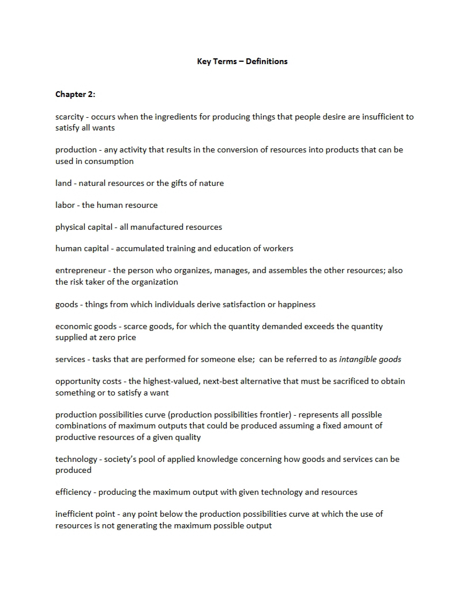 Definitions of Key Terms