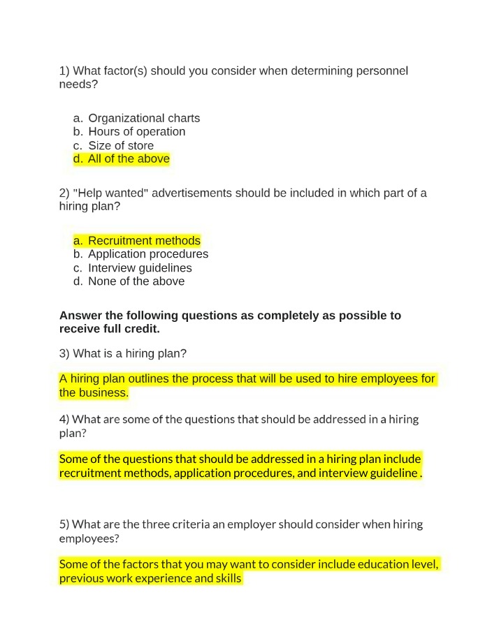 Determining Personnel Needs - Factors to Consider