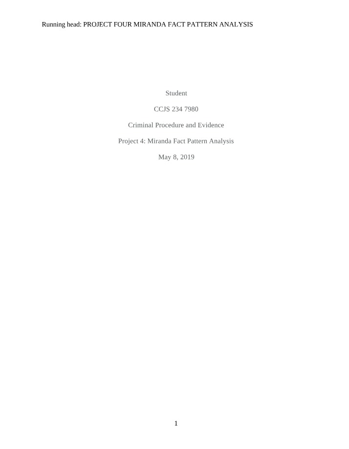 Project 4 - Miranda Fact Pattern Analysis