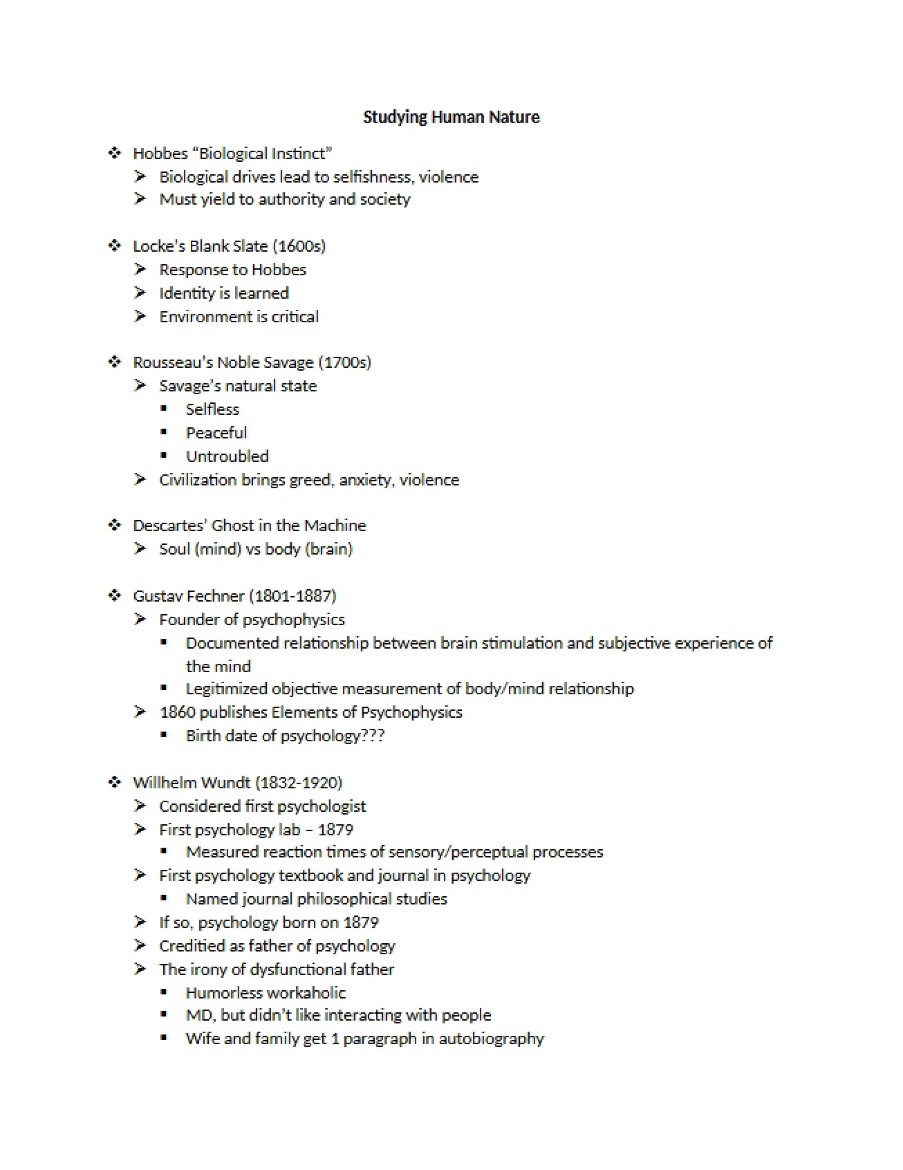 Human Nature Studies