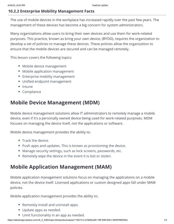 Enterprise Mobility Management Guide