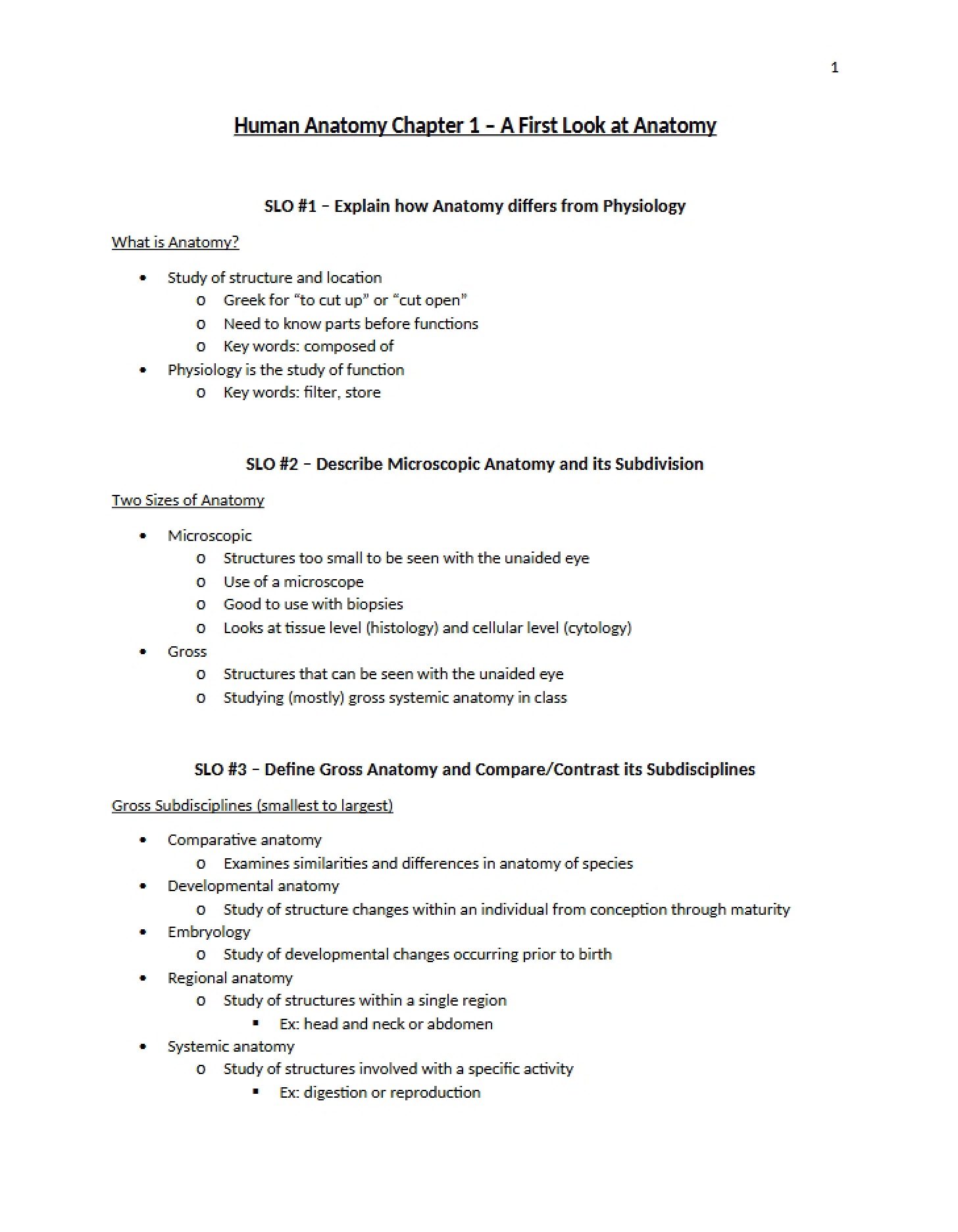 Chapter 1 Human Anatomy