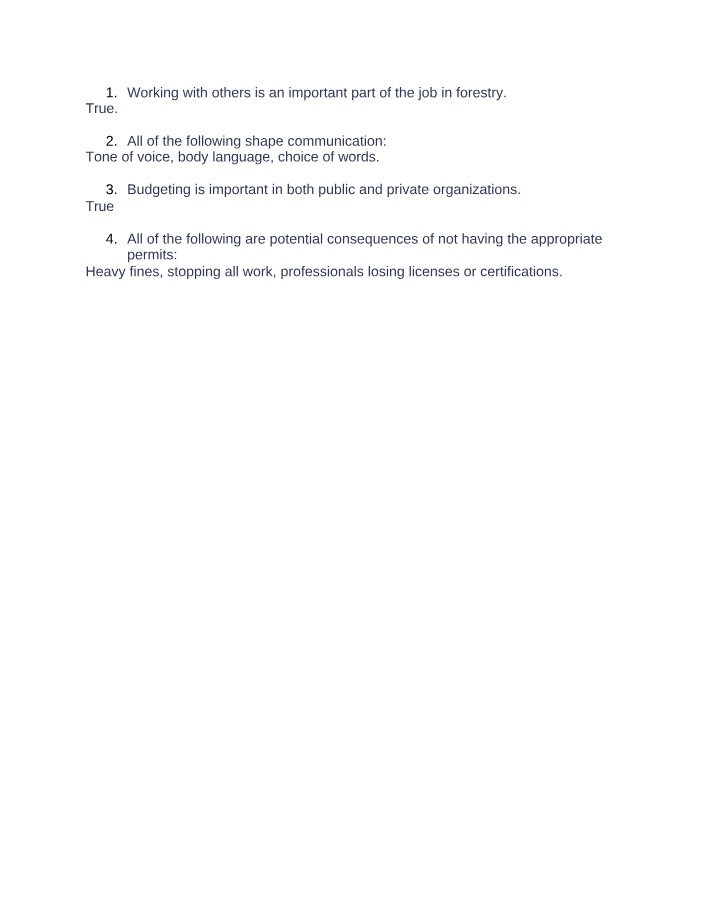 Effective Communication and Budgeting in Forestry