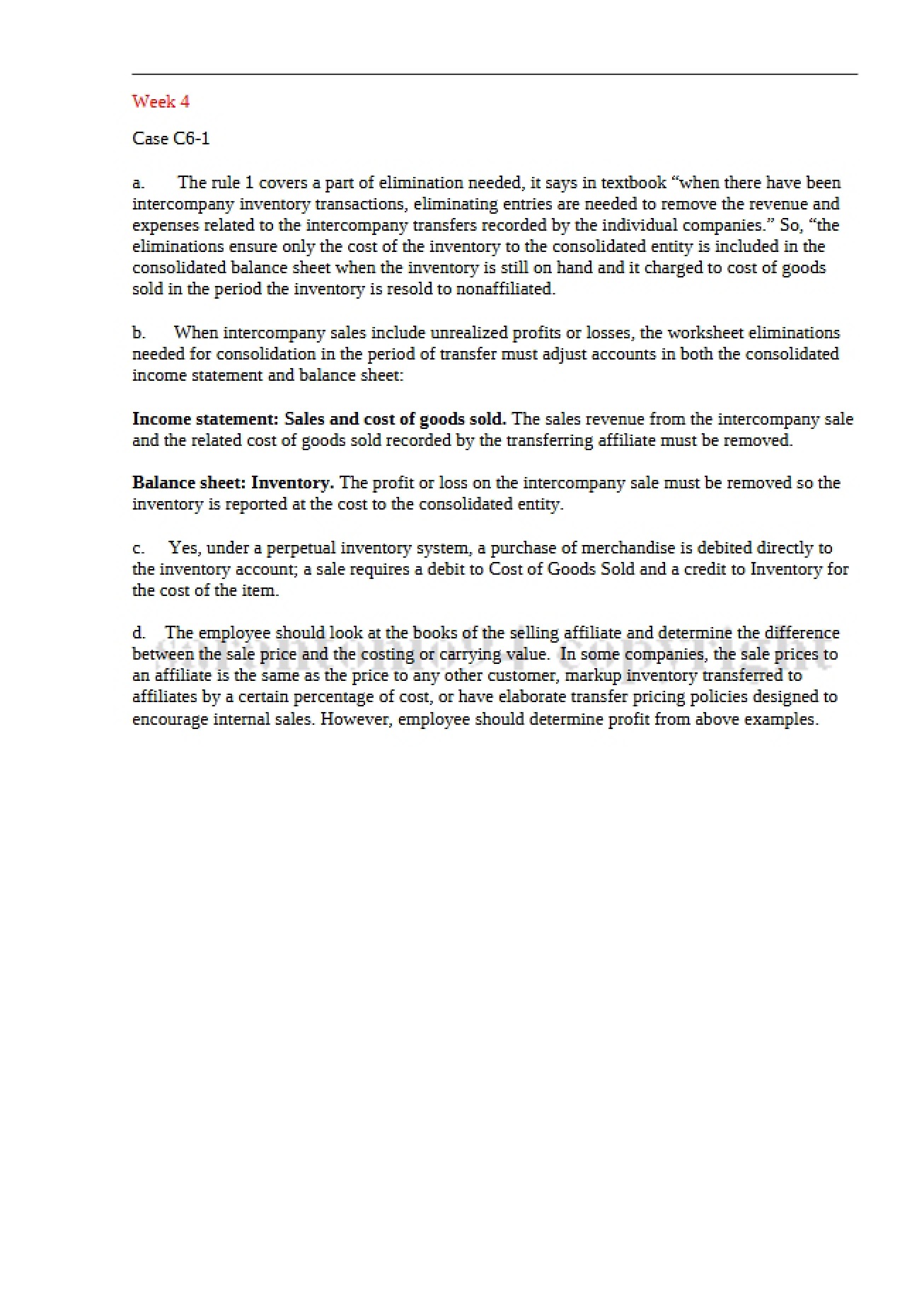 Case Study C6-1