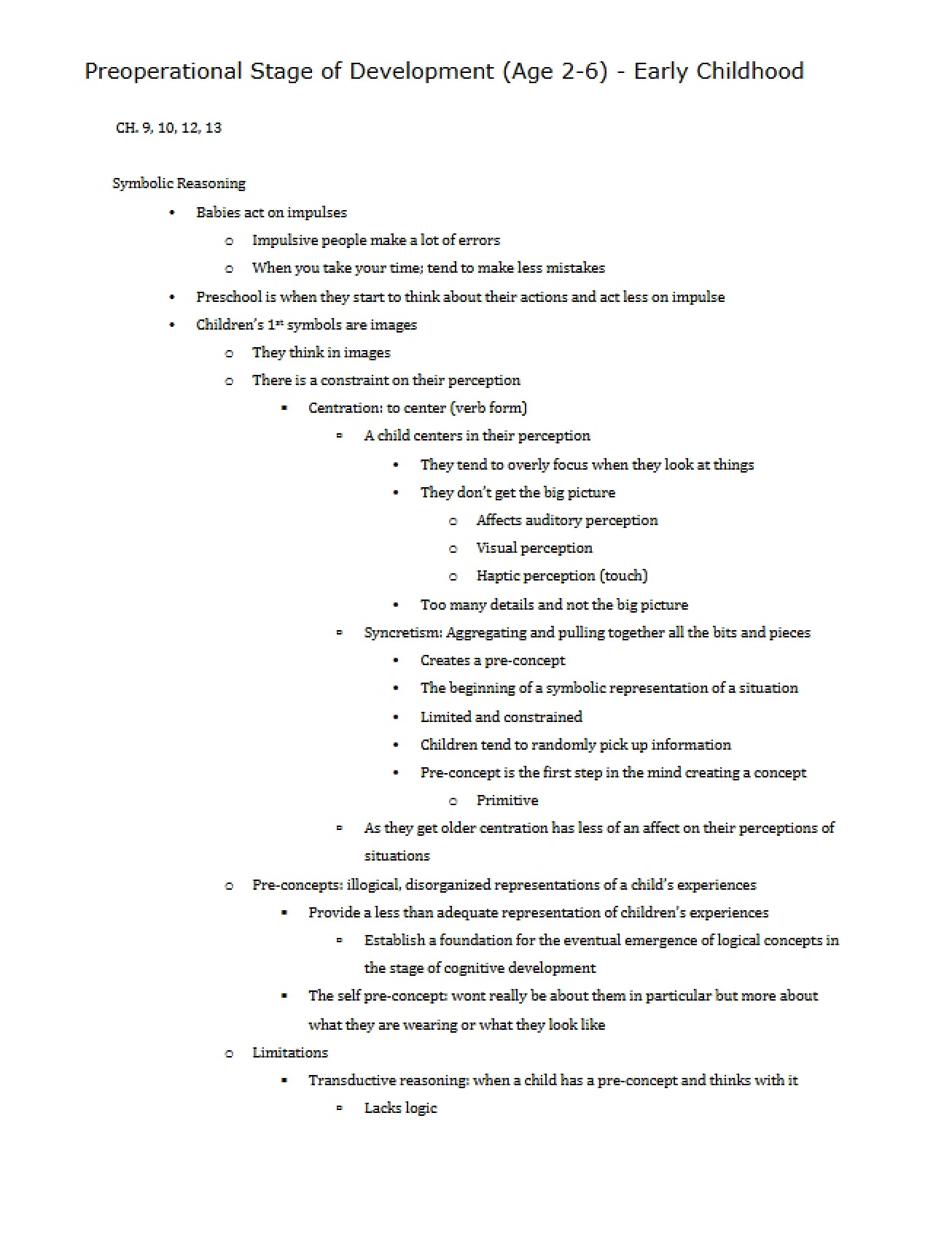 Developmental Preoperational Stage (Part 2)