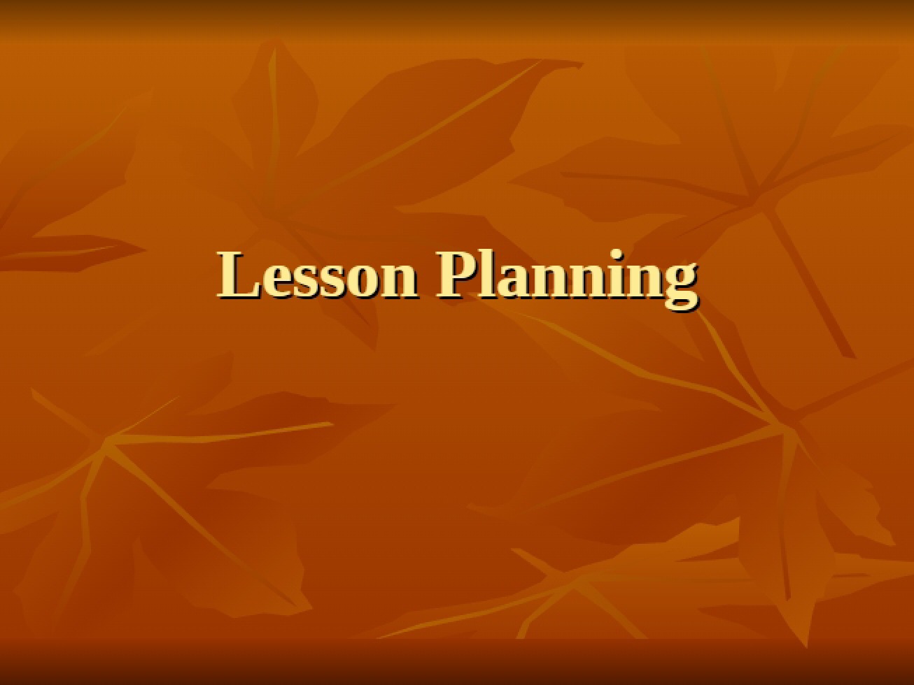 Planning Science Lessons