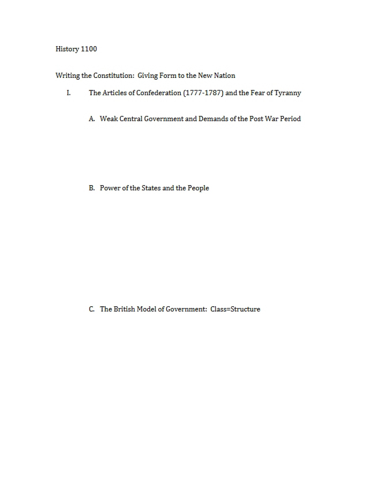 Constitution Writing