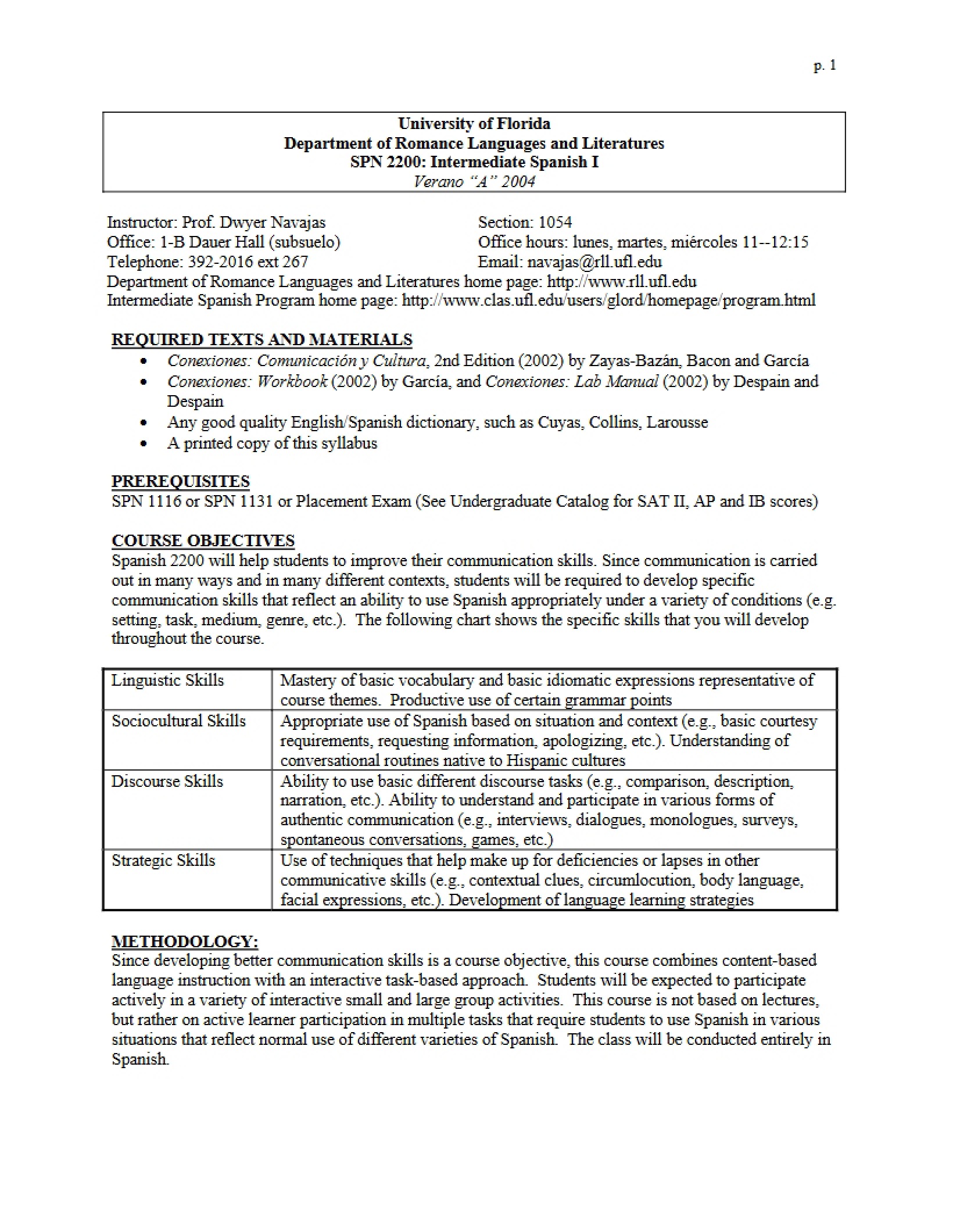 Summer A Syllabus