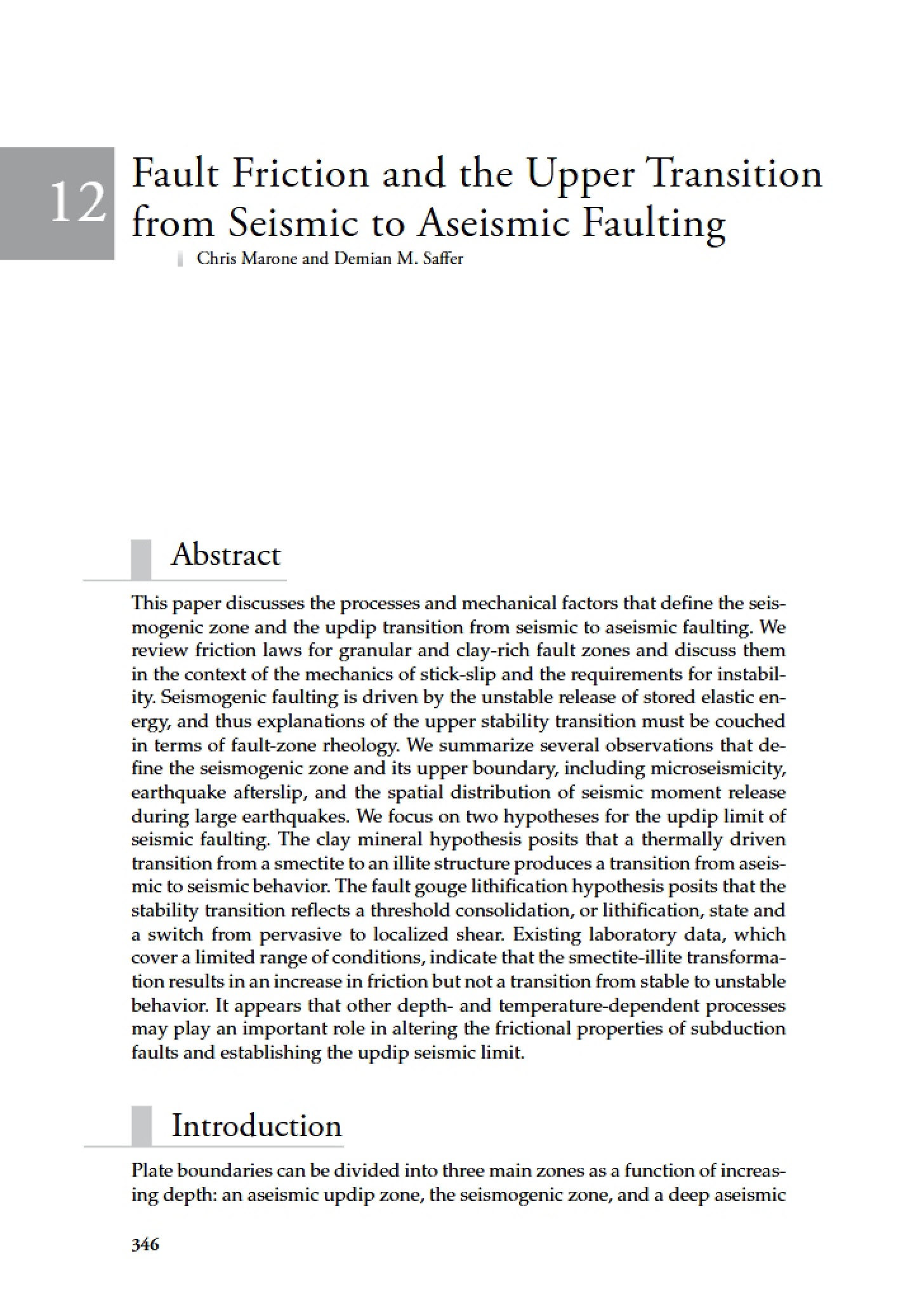 Upper Transition and Friction of Faults