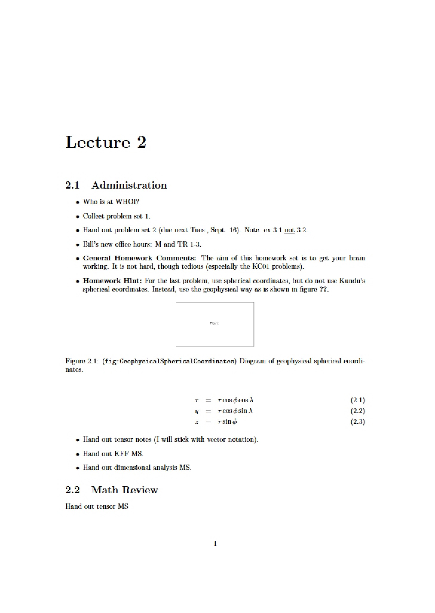 Notes from Lecture - 8 Pages