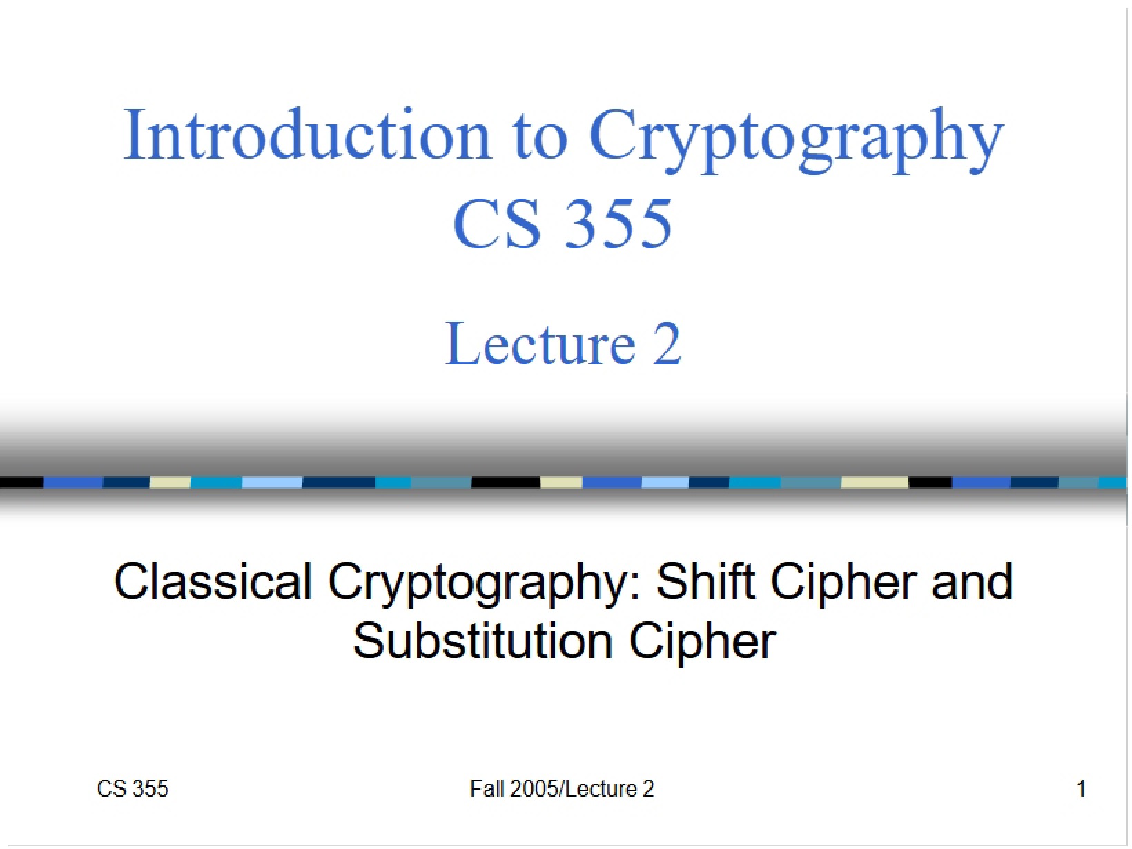 Cryptography Intro - 23 Pages
