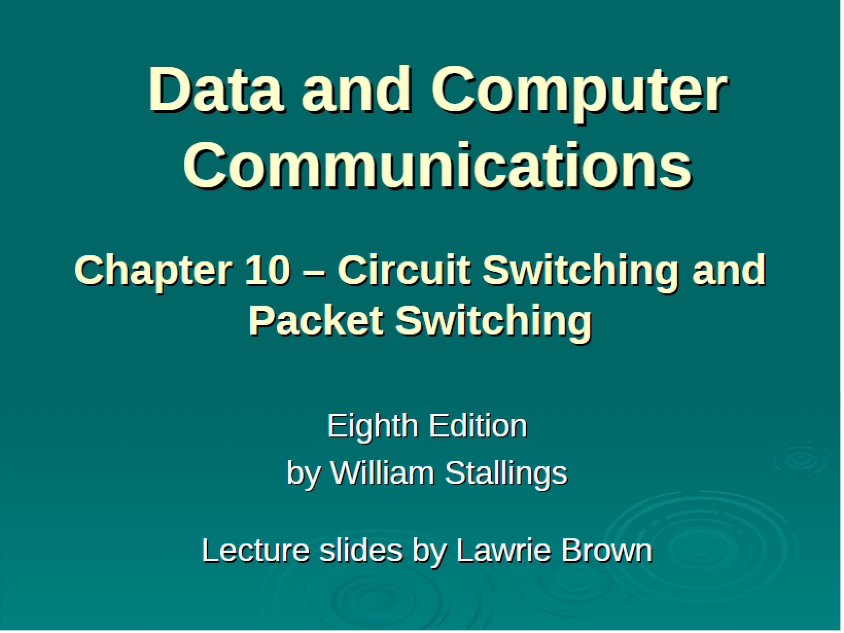 Computer and Data Communications