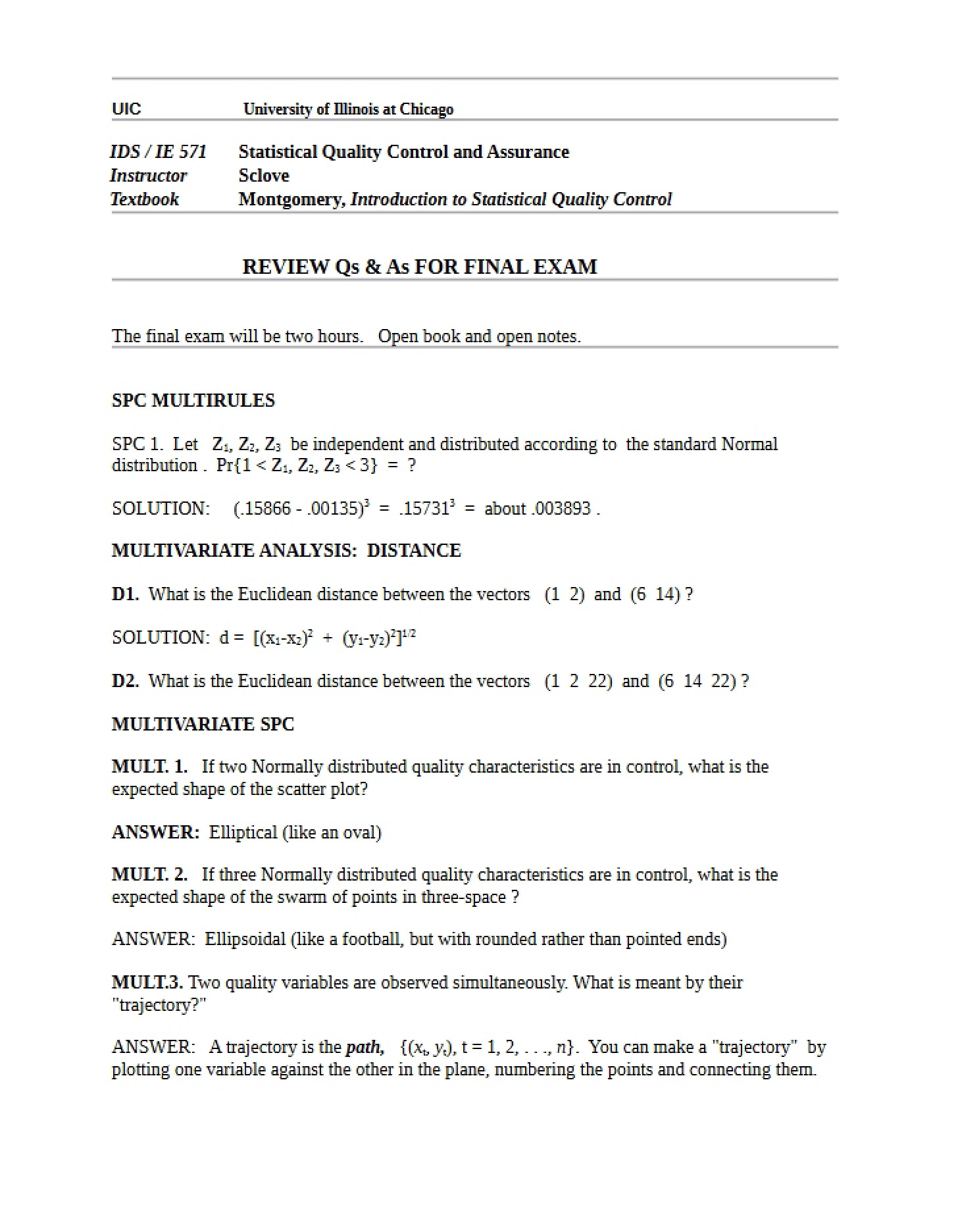 Final Exam Review Q&A